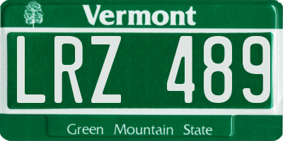 VT license plate LRZ489