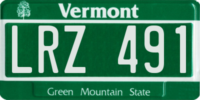 VT license plate LRZ491