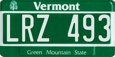 VT license plate LRZ493