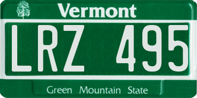 VT license plate LRZ495