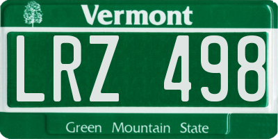 VT license plate LRZ498