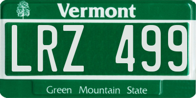 VT license plate LRZ499