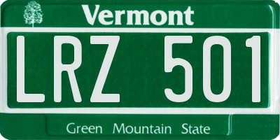 VT license plate LRZ501