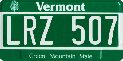VT license plate LRZ507