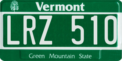 VT license plate LRZ510