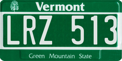 VT license plate LRZ513