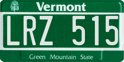 VT license plate LRZ515