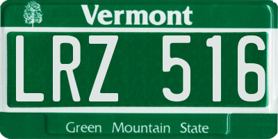 VT license plate LRZ516
