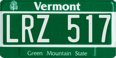 VT license plate LRZ517