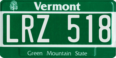 VT license plate LRZ518