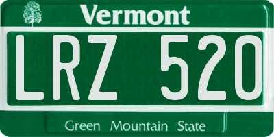 VT license plate LRZ520