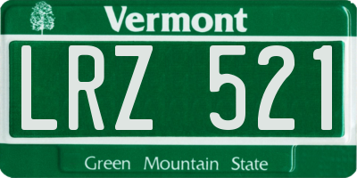 VT license plate LRZ521