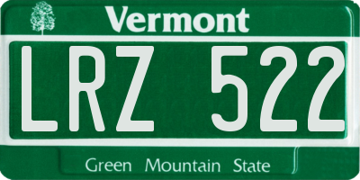 VT license plate LRZ522