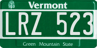 VT license plate LRZ523