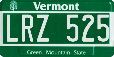 VT license plate LRZ525