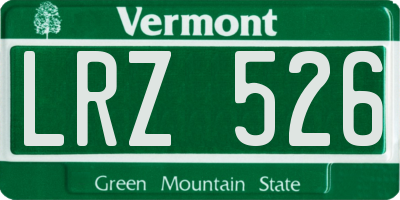 VT license plate LRZ526