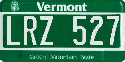 VT license plate LRZ527