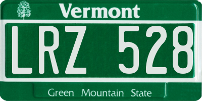 VT license plate LRZ528