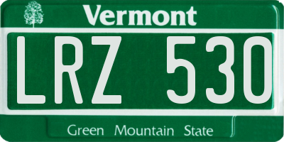 VT license plate LRZ530