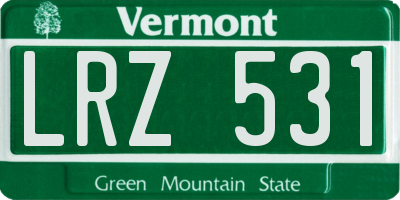 VT license plate LRZ531