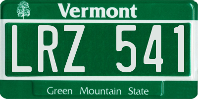 VT license plate LRZ541