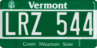 VT license plate LRZ544