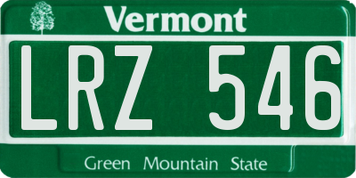 VT license plate LRZ546