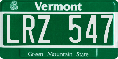 VT license plate LRZ547