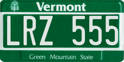 VT license plate LRZ555