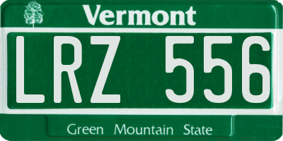 VT license plate LRZ556