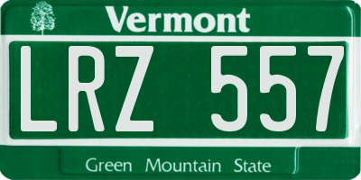 VT license plate LRZ557