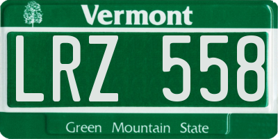 VT license plate LRZ558