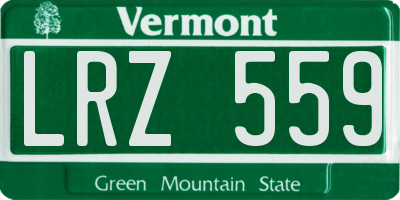 VT license plate LRZ559