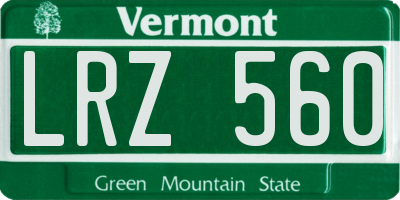 VT license plate LRZ560