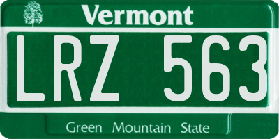 VT license plate LRZ563