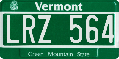 VT license plate LRZ564