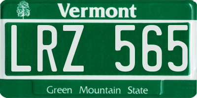 VT license plate LRZ565