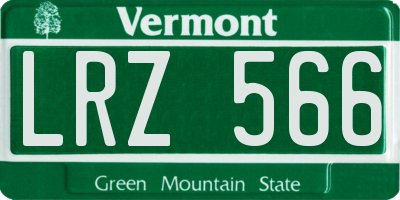 VT license plate LRZ566