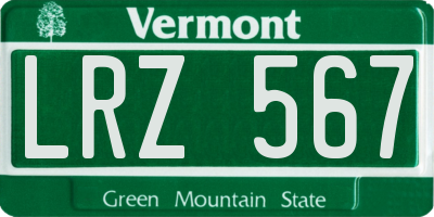 VT license plate LRZ567