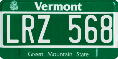 VT license plate LRZ568