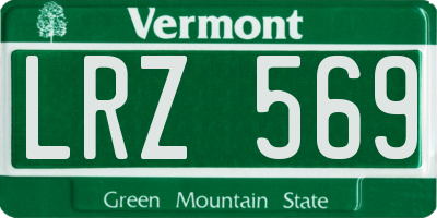 VT license plate LRZ569