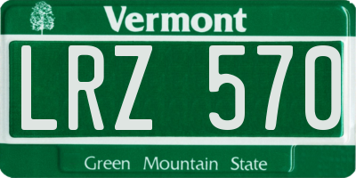 VT license plate LRZ570