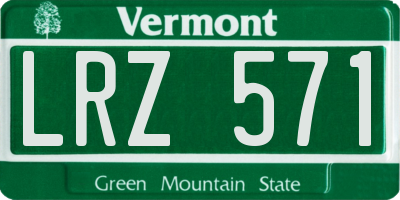 VT license plate LRZ571