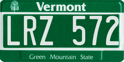 VT license plate LRZ572