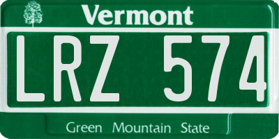 VT license plate LRZ574