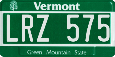 VT license plate LRZ575