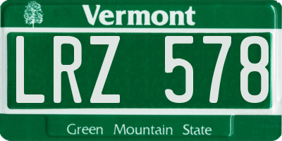 VT license plate LRZ578