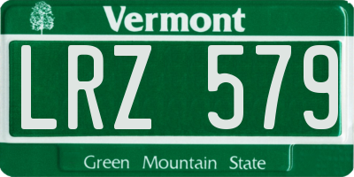 VT license plate LRZ579