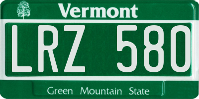 VT license plate LRZ580