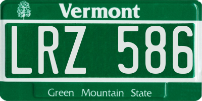 VT license plate LRZ586